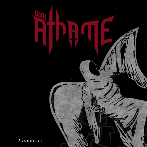 Ascension cover: an illustrated winged figure on a red background